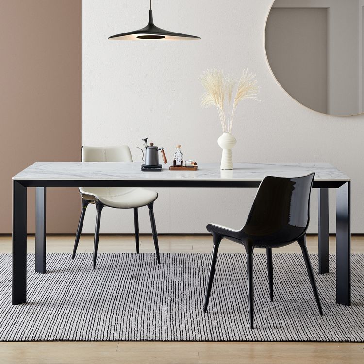 1/3/4/5/7 Pcs Metal Modern Dining Room Set with Rectangle Table and Chairs Dining Set