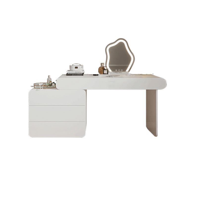 Wooden Makeup Vanity Desk Storage Box Dressing Table Stool Set