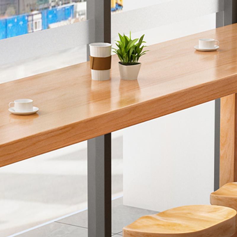 Rectangular Bar Pub Table Set 1/2/5/6/11 Pcs Solid Wood Bar Table and Bar Stools