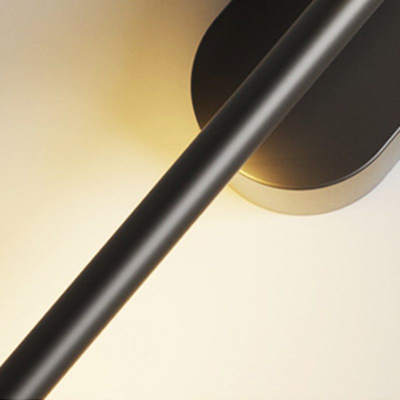 1-licht lineaire schaduwmuur SCONCE Moderne eenvoudige stijl wandverlichting in zwart