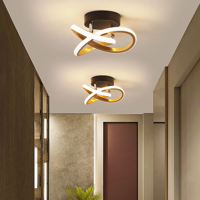 Lámpara de techo LED minimalista Lámpara de montaje en techo en espiral