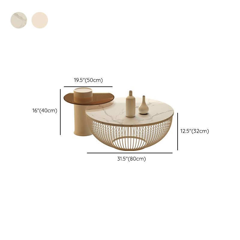 Simplicity Coffee Table White Coffee Cocktail Table with Storage