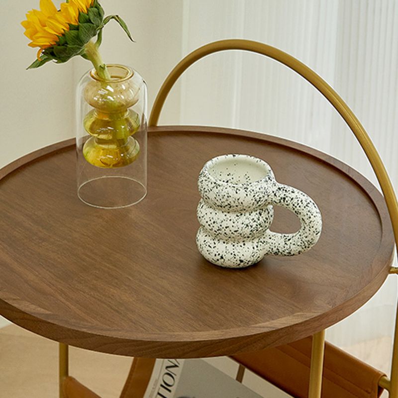 Tray Top Corner Table in Brone with Storage C Side Accent Side  Table