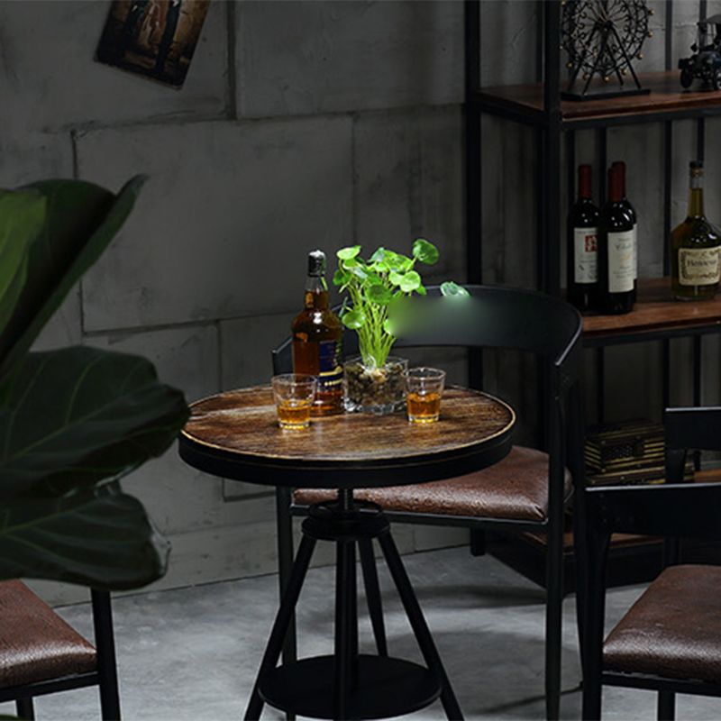 Modern Style Round Solid Wood Dining Set 1/2/3/4/5 Pieces Dining Set