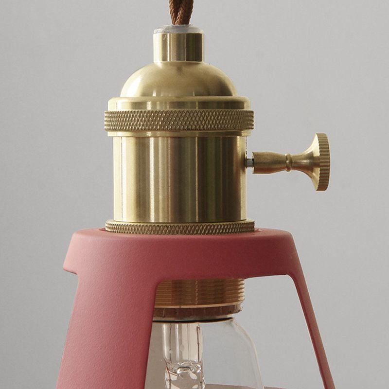 Schattierter Esszimmer hängende Anhänger Lampe Metall Einfachheitsstil Federung Licht