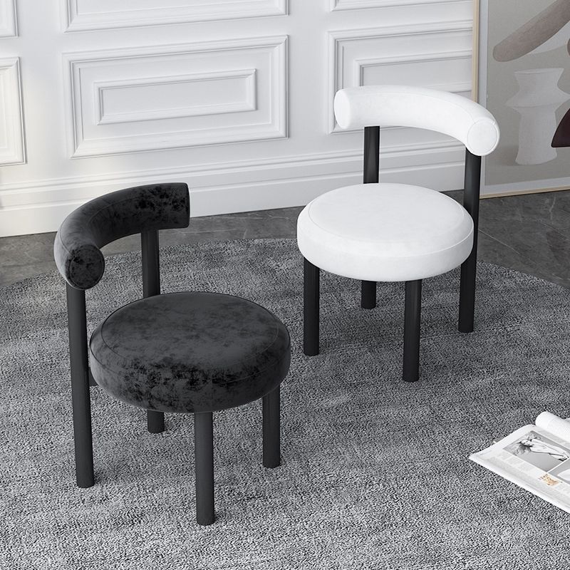 Hedendaagse stijl gestoffeerde armloze eetkamerstoelen open voor de achterkant van de achterste zijstoelen