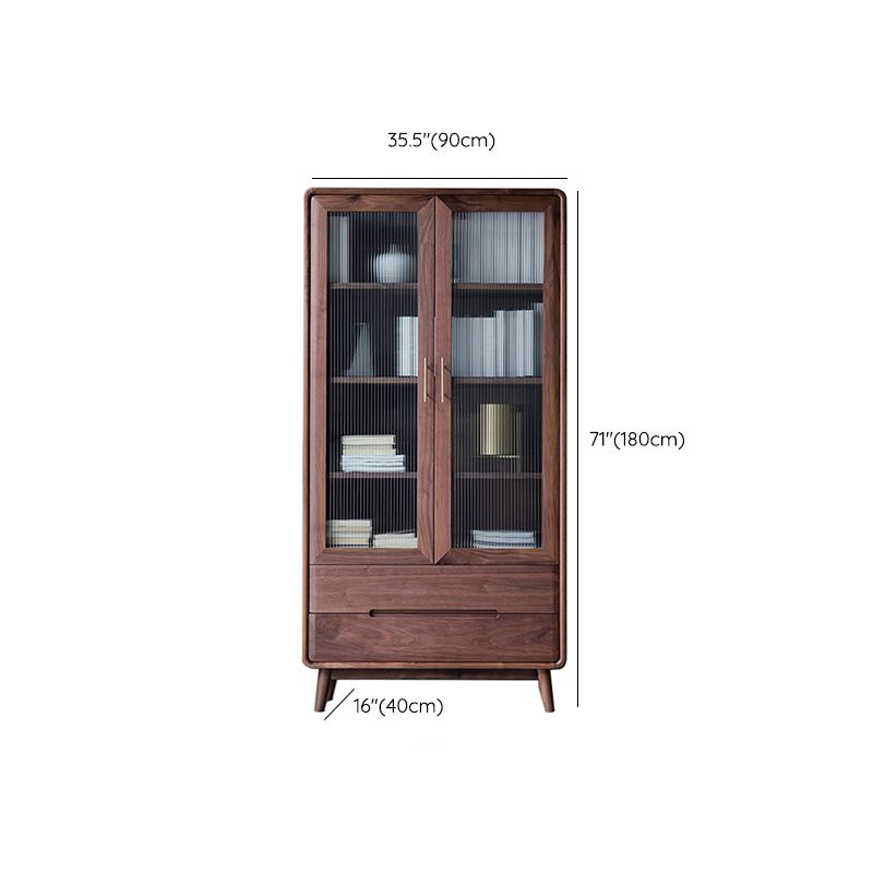 Modern Style Indoor Bookshelf Standard Solid Wood Bookcase with Shelves