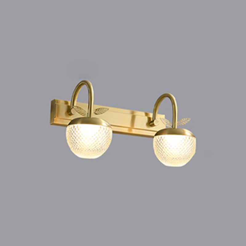 1/2/3-Light Golden Contemporary Bathroom Vanity Light LED Bath Bar