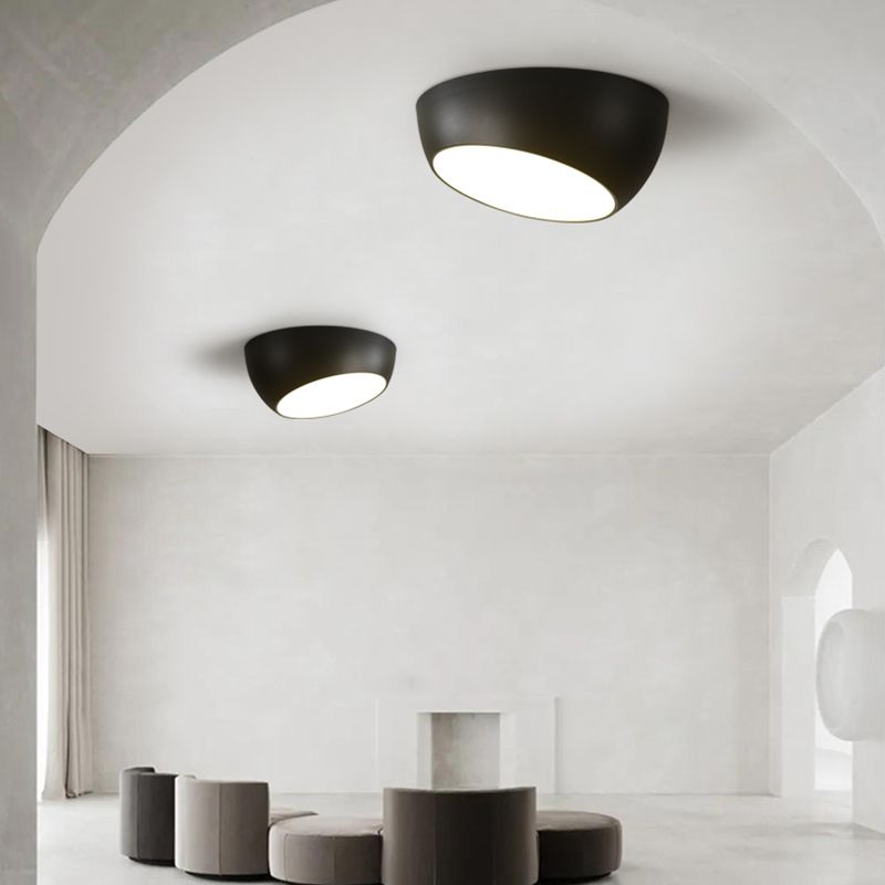 Plafonnier en forme de géométrie de style moderne, plafonnier à 1 lumière en métal