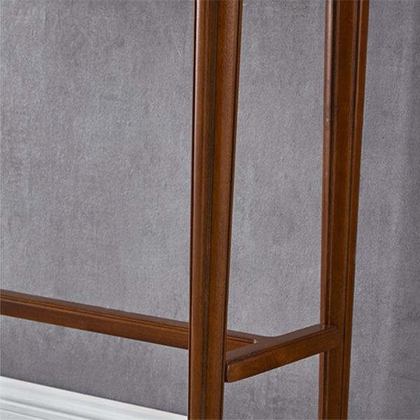 Brown Solid Wood Cocktail Bar Table Rectangle Footrest Indoor Bar/Dinette Table