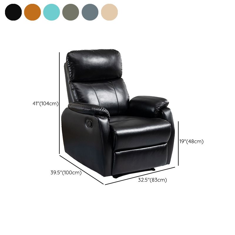 Contemporary Leather Recliner 32.7" Wide Standard Recliner with Footrest