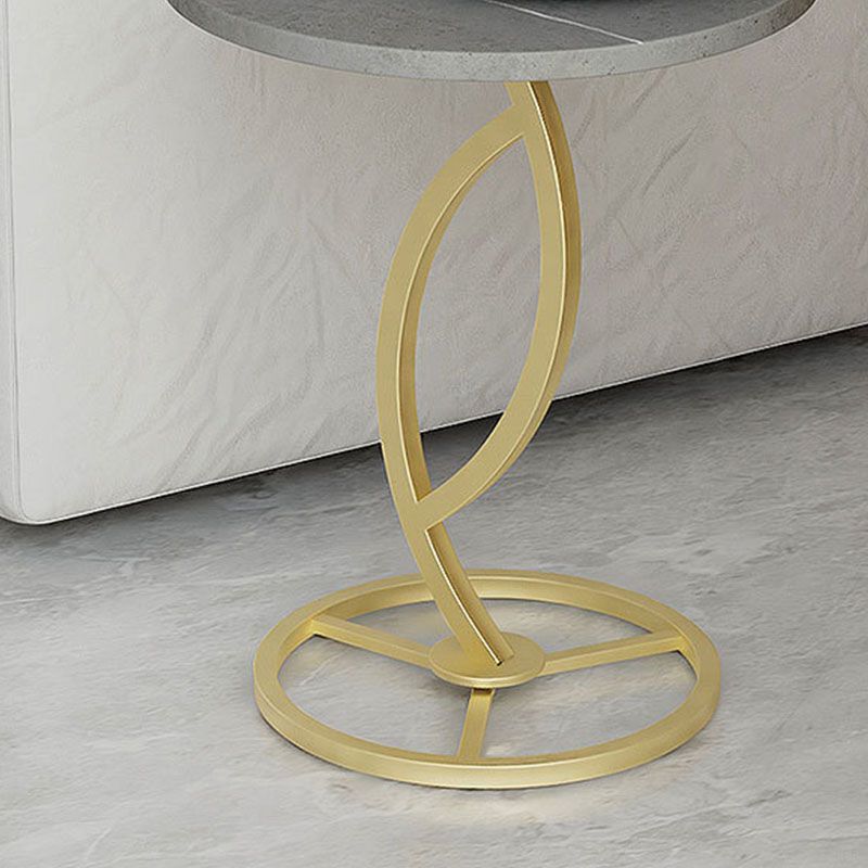 20.8 inch Tall Pedestal End Table Modernist Round Side End Table