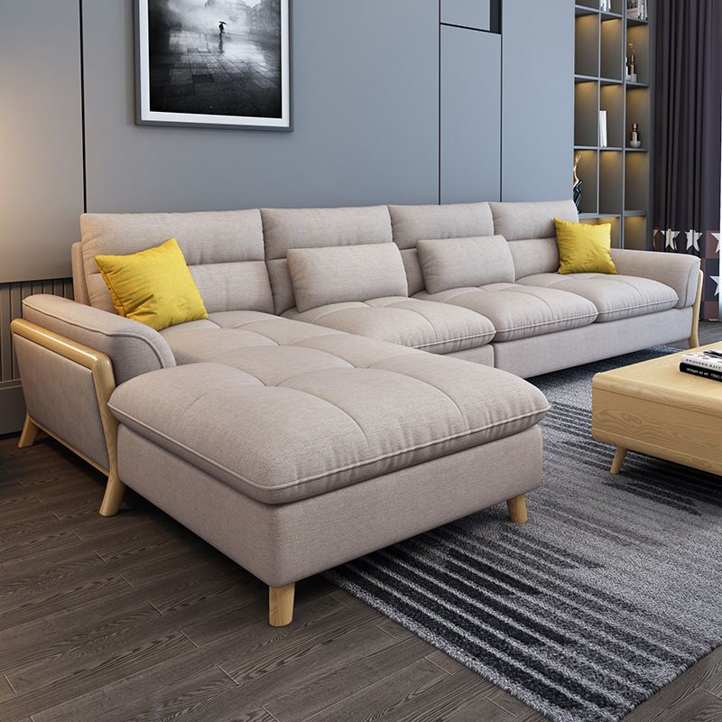 Nordic Pillow Top Arm Cushions Stationary Living Room Sofa Chaise