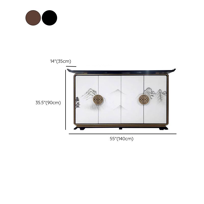 Contemporary 35.43" H Cabinet Wooden Accent Cabinet with Door