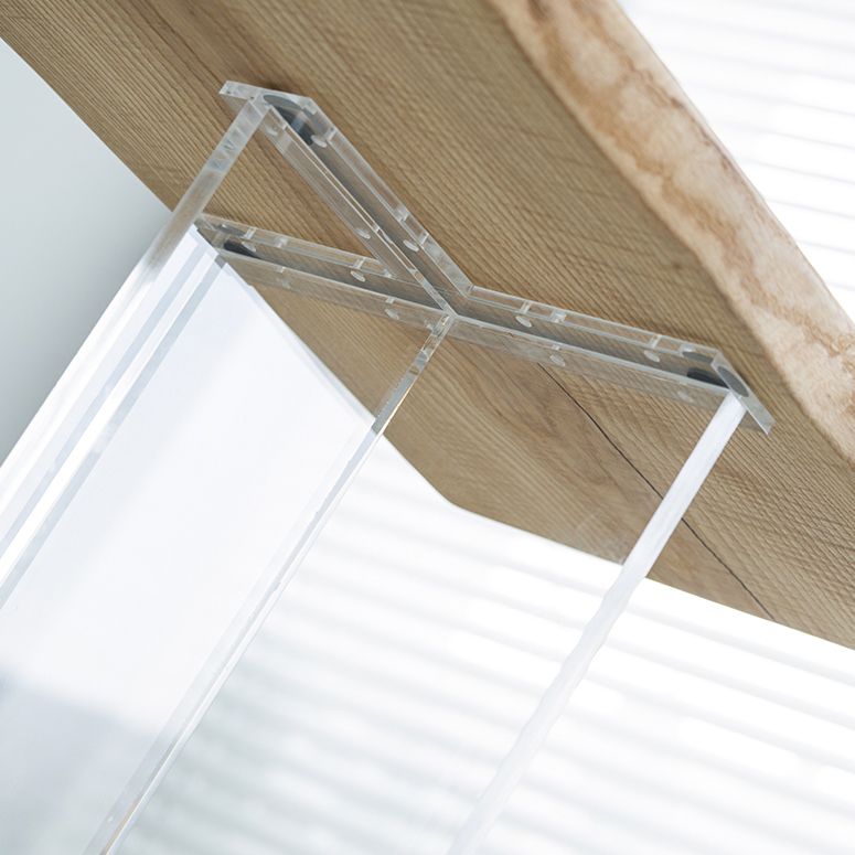 Rectangle Ash Solid Wood Bar Dining Table Double Pedestal Bar Table for Living Room