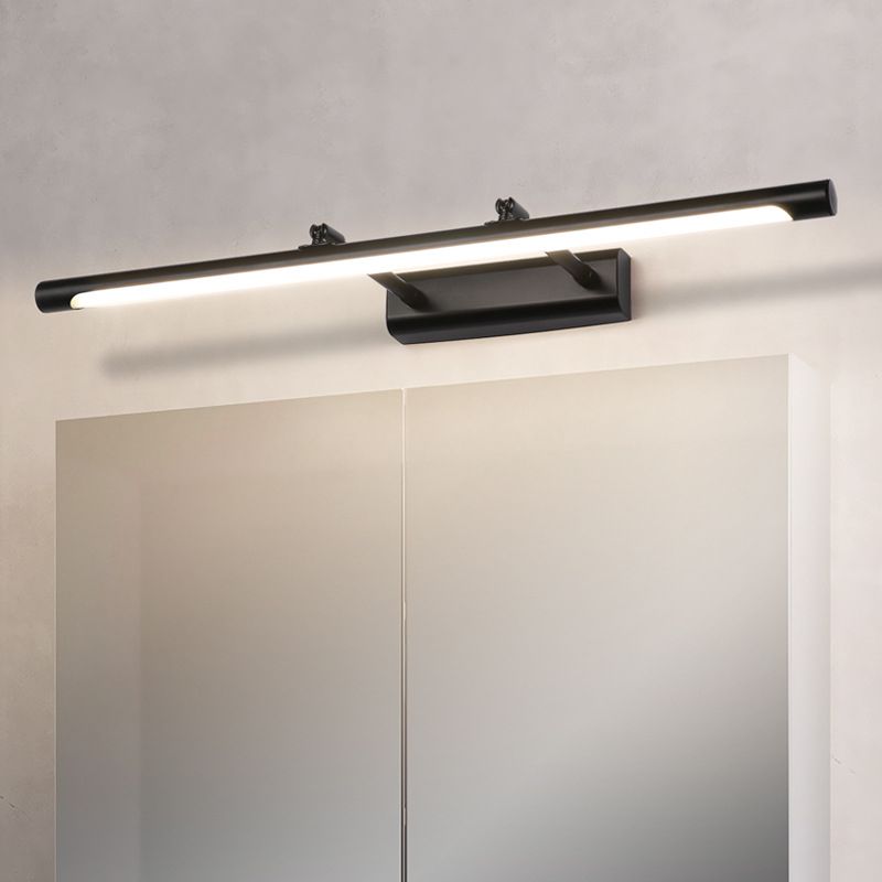 Linear Shape Metal Wall Sconce Modern 1 Light Swing Arm Mirror Wall Mounted Light