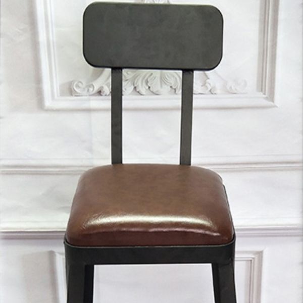 Dining Room Industrial Style Barstool Iron Pedestal Bar Stool with Pedal