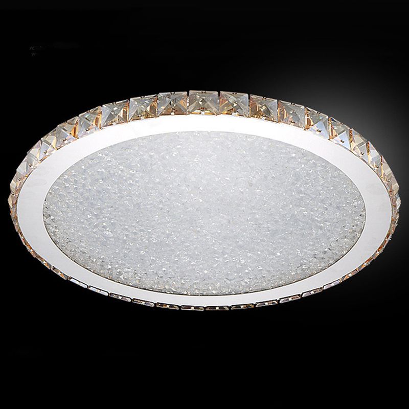 Modern Crystal Flush Mount Light Fixtures 1-Light LED Flush Mount for Bedroom