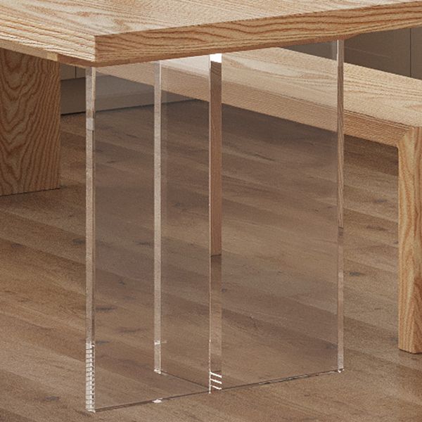 Simplicity Style Dining Table Natural Solid Wood Table for Home Kitchen