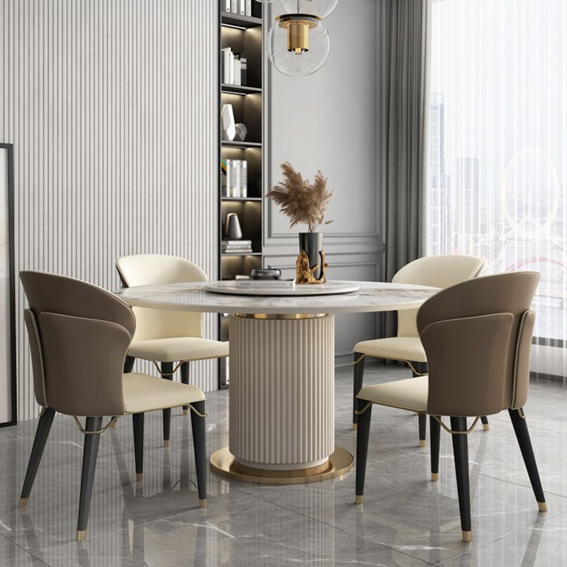 Contemporary Oak Wood Wingback Chair Matte Finish Faux Leather Chair with Black Legs