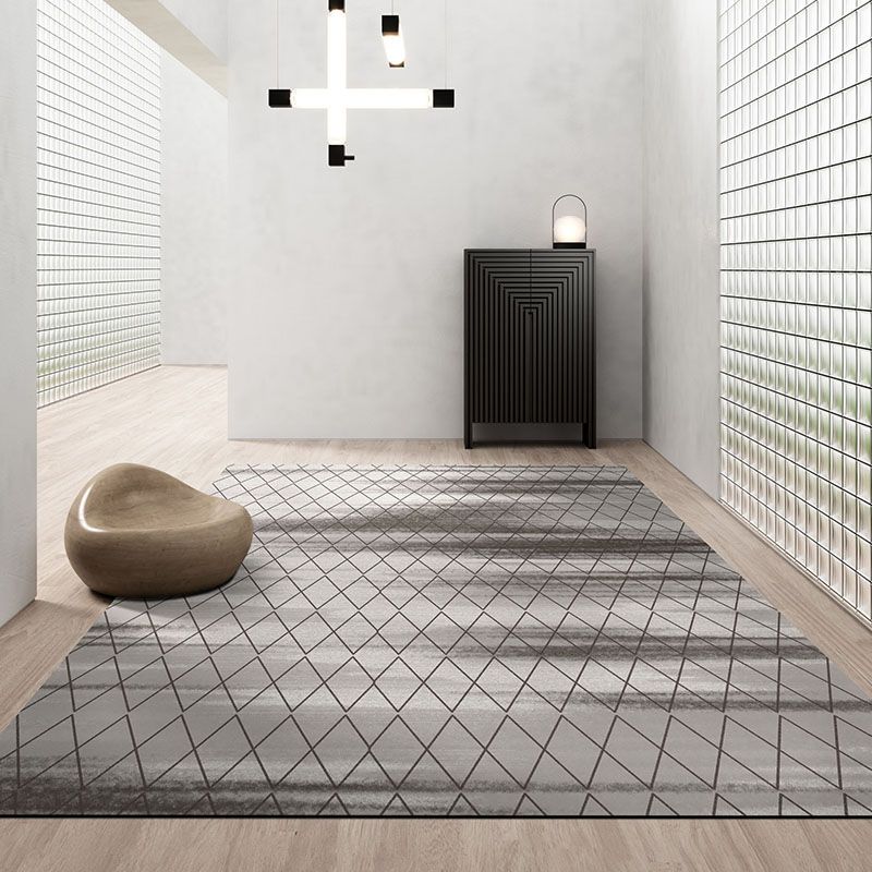 Tappeto con stampa geografica semplice, area funky multicolore, tappeto lavabile, resistente alle macchie, misto creativo, facile da pulire, per l'arredamento