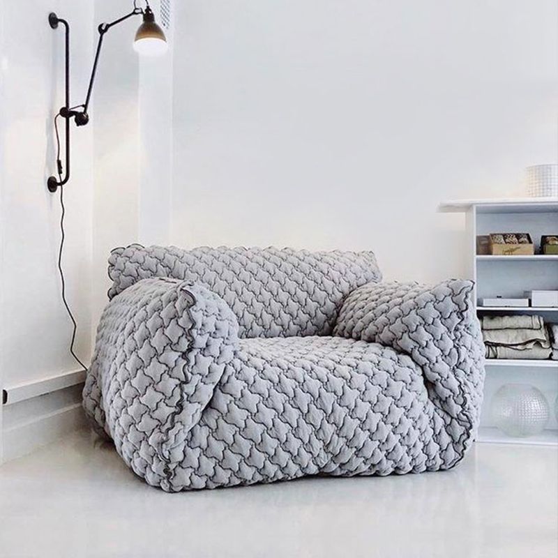 40.55" Wide Scandinavian Single Sofa Chair Polyester Twill Arm Chair for Bedroom