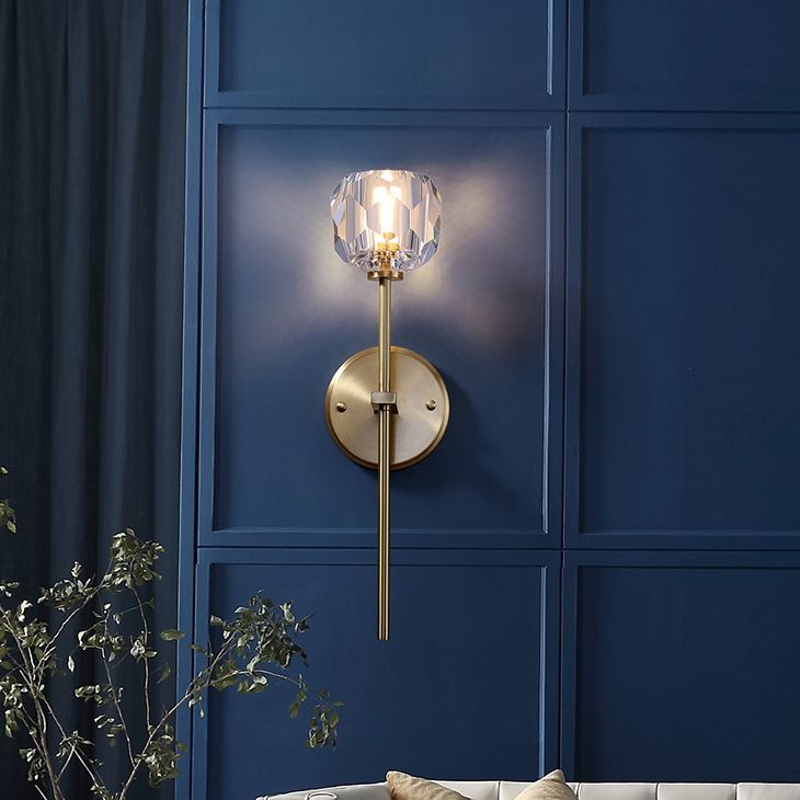 Luz nórdica estilo extravagante extravagante iluminación de pared global cristal 1 apliques de luz