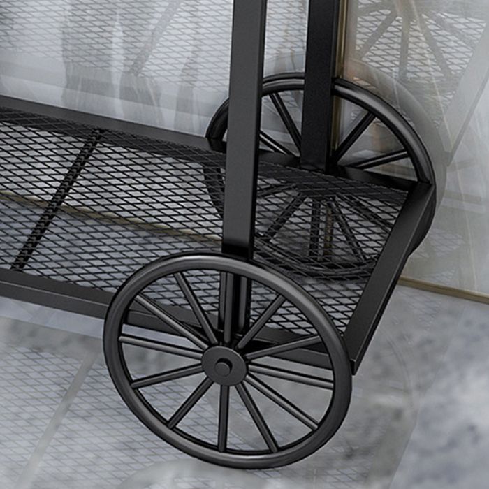 Contemporary Iron Console Sofa Table Rectangle Marble Accent Table with Shelf for Hall