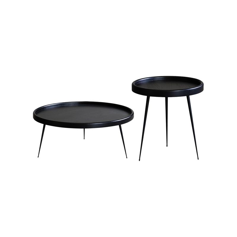Scandinavian 3 Legs Coffee Cocktail Table Round Wooden Coffee Table for Living Room