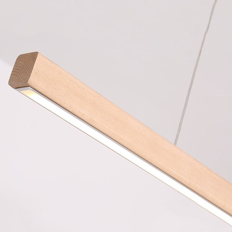 Modern Pendant Lighting for Kitchen Island Linear Island Lighting in Wood