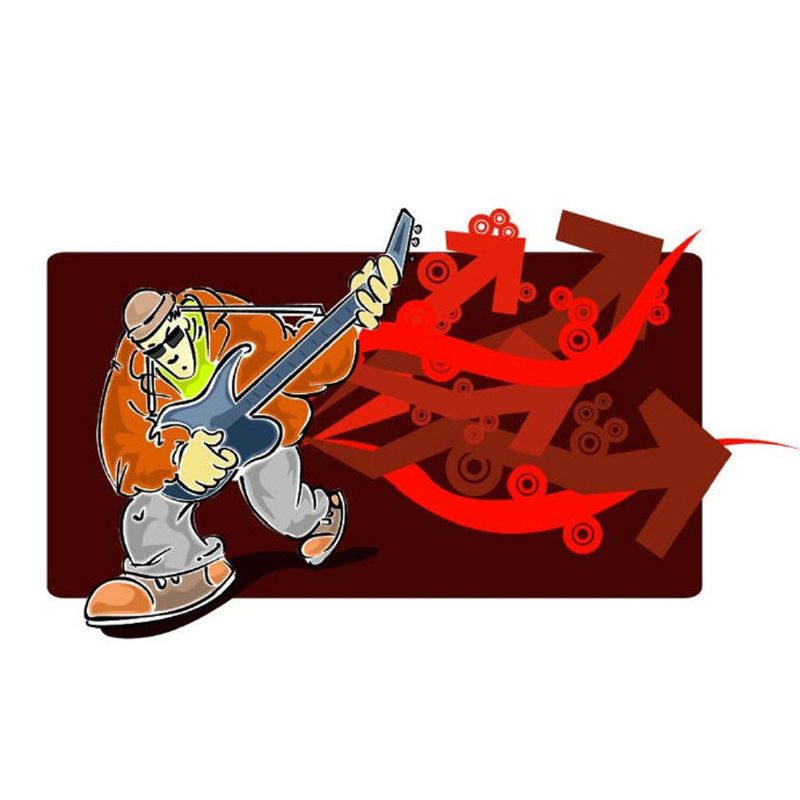 Abstract Graffiti Pattern Wall Mural Contemporary Non-Woven Textured Wall Art in Soft Color