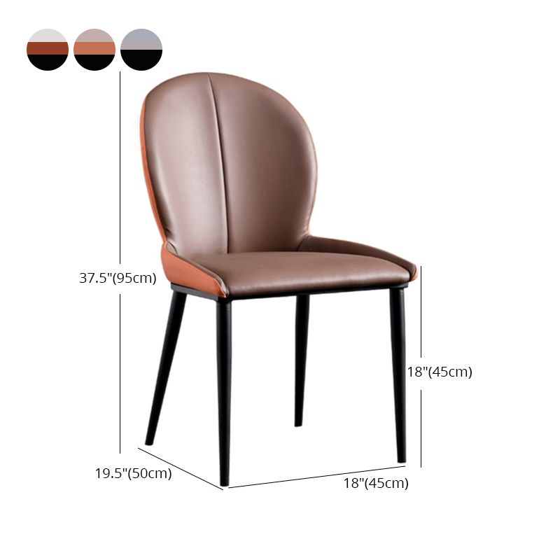 Metal moderno de la cocina del estilo que cena el Wingback de las sillas que cena la silla lateral del brazo