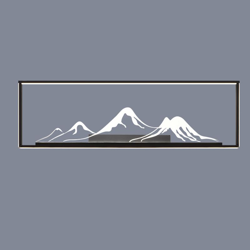 Metal quadrato a forma di parete sconce moderna stile 2 luci a parete luce montata