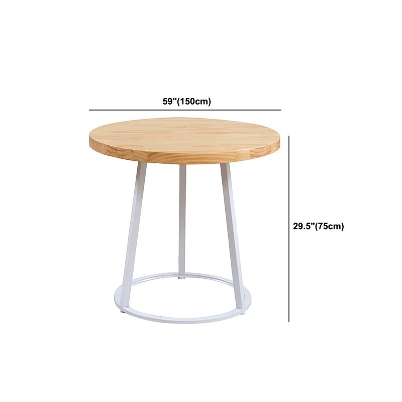 Modern Style Round Solid Wood Dining Set 1/2/3/4/5 Pieces Dining Set for Dining Areas