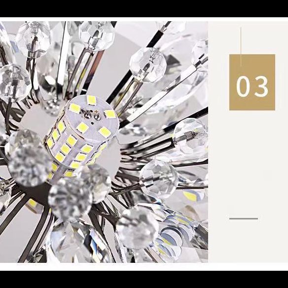 Flower-shaded Flush Mount Ceiling Light Fixture Modern Crystal Flushmount Recessed Lighting