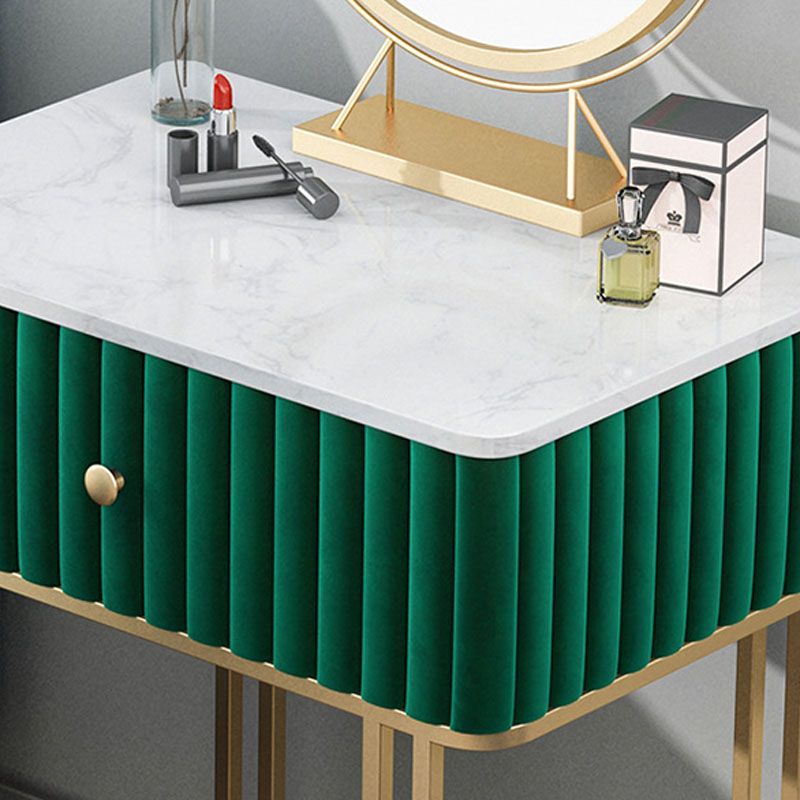 Contemporary Makeup Counter 1 Drawer Slate Top Dressing Table