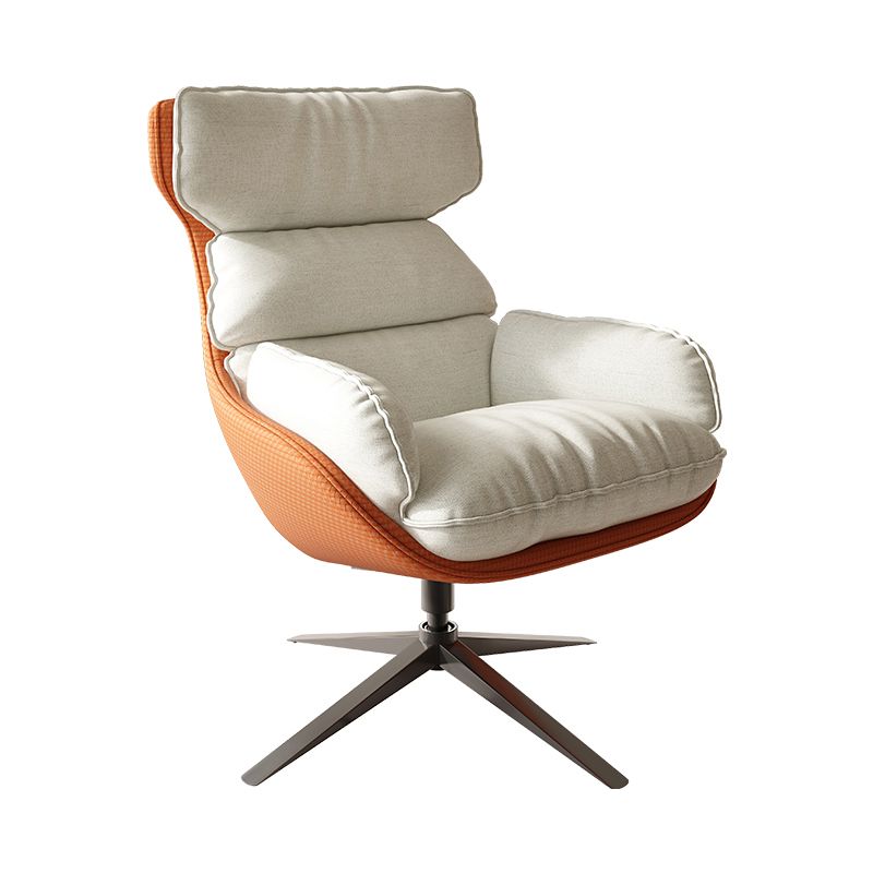 Contemporary Solid Color Arm Chair 4-Star Base Chair with Swivel