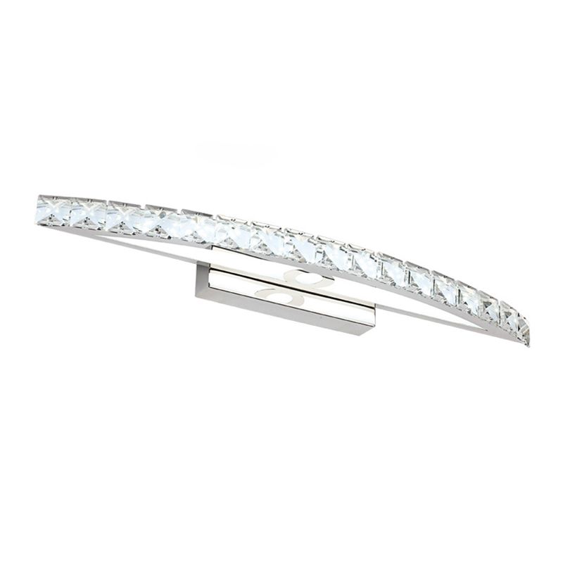 Fixage d'éclairage de vanité en cristal moderne Forme d'arc K9 CRISTAL BOOR Vanité Sconce