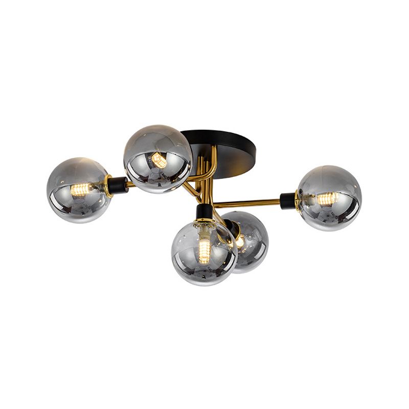 Nordic Style Metal Ceiling Light Ball Shape Shade Ceiling Lamp for Bedroom