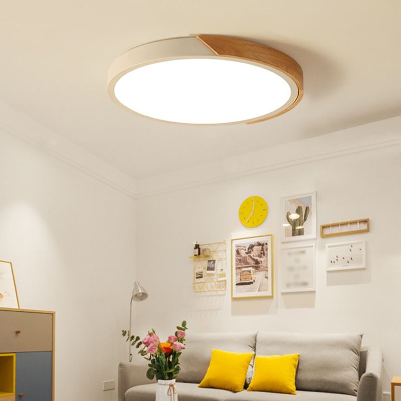 Deckenleuchte in geometrischer Form, modernes Makronen-Eisen, 1-flammig, Unterputzmontage für Schlafzimmer, Arbeitszimmer