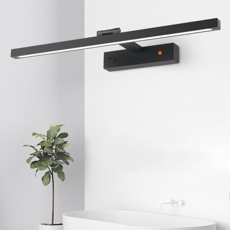 Tonalità lineare a 1 luci luci a parete sconce moderna sfogliare l'illuminazione murale in nero