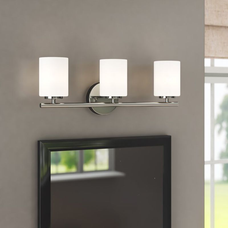 Cylinder Glass Shade Bath Sconce Post Modern Multi - Head Bathroom Vanity Lighting