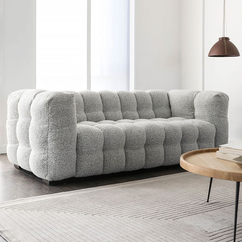 Contemporary Wooden Standard Sofa Tuxedo Arm Tight Back Sofa