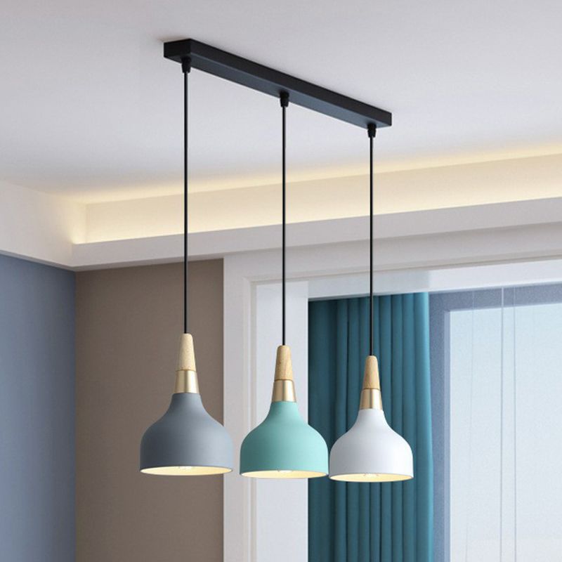 Drop-artige Multi-Pendelleuchte Nordic Metal 3 Lampen Esszimmerhängeberechnung Leuchte