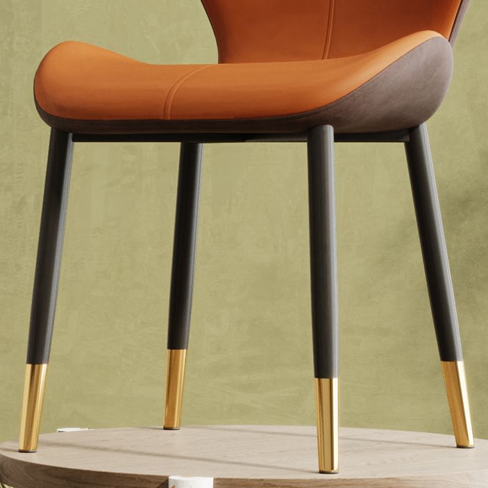Chaise d'appoint scandinave en cuir PU pour chambre à coucher, finition mate, chaise de salle à manger Parsons