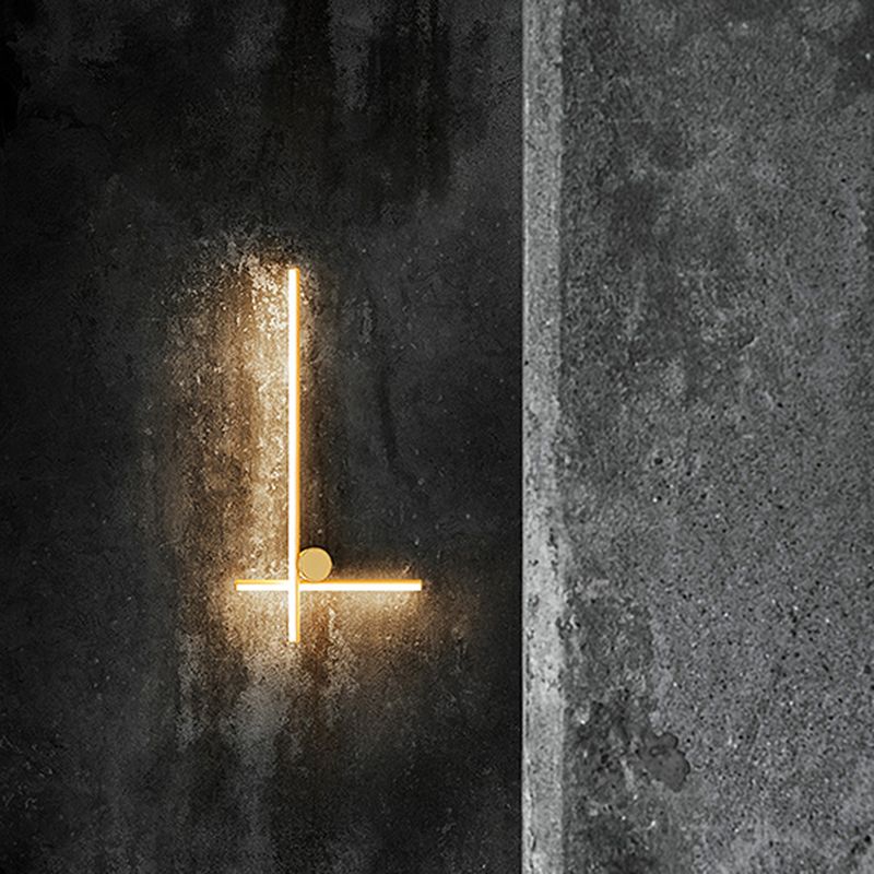 Luci di applique in alluminio in alluminio in alluminio a parete moderna a 2 luci in finitura dorata