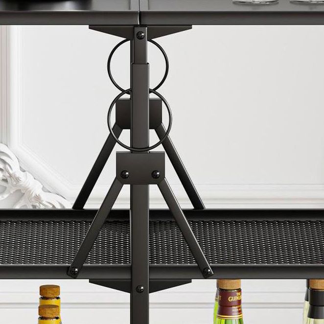 35.43" High Rolling Contemporary Prep Table Metal Prep Table