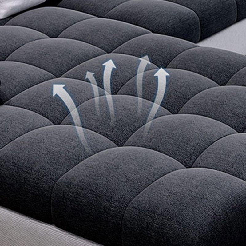 Contemporary Pillow Top Arm Sofa with Storage Adjustable Backrest Pillow Sofa