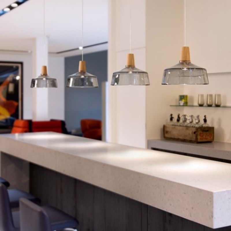 Iluminación colgante de tazón luces de techo industrial vaso 1 luces colgantes de luz