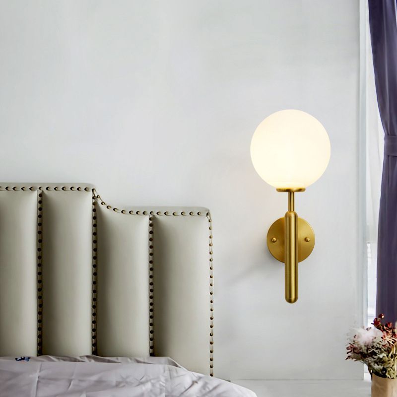 Éclairage d'éclairage mural à balle en or Métal Métal MODERNE 1 LIGNE MUR MUR MURD